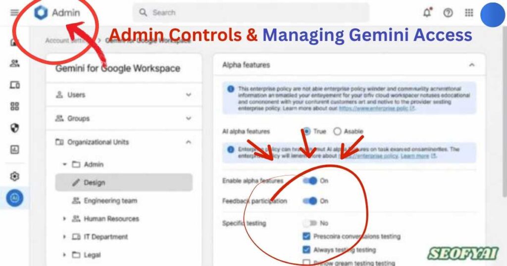 Admin Controls & Managing Gemini Access