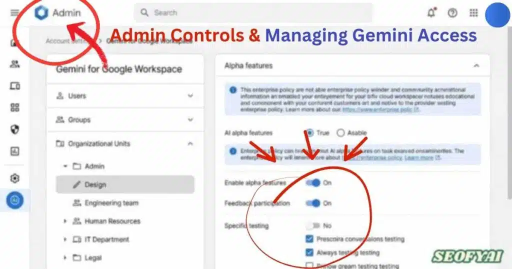 Admin Controls & Managing Gemini Access