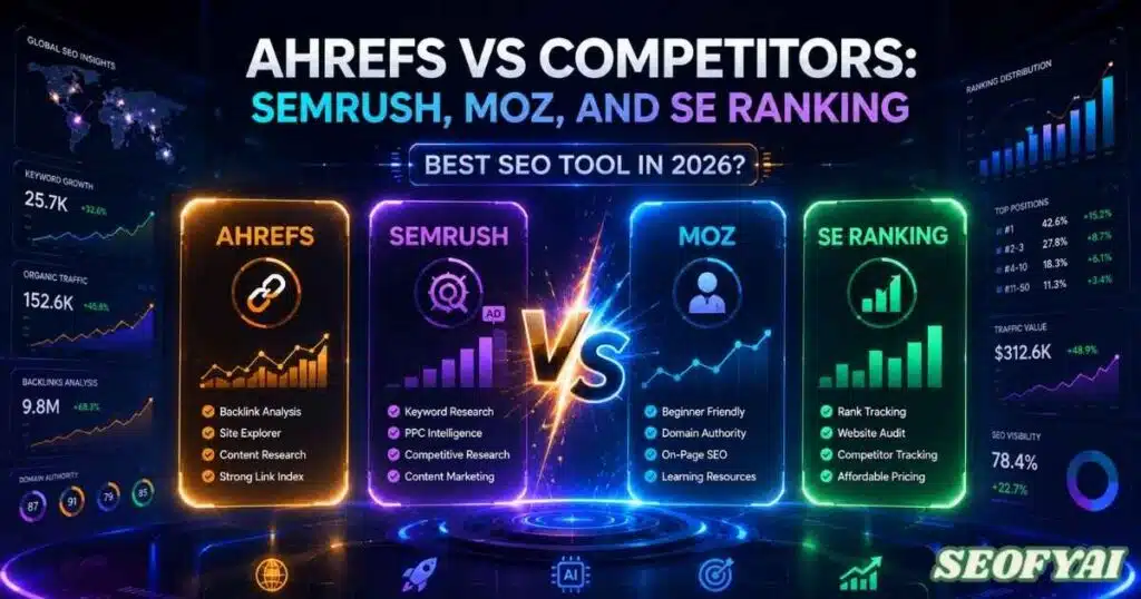 Ahrefs vs Competitors: Semrush, Moz, and SE Ranking