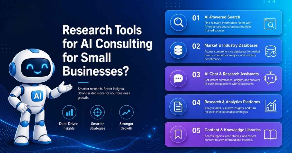 research tools for ai consulting for small businesses