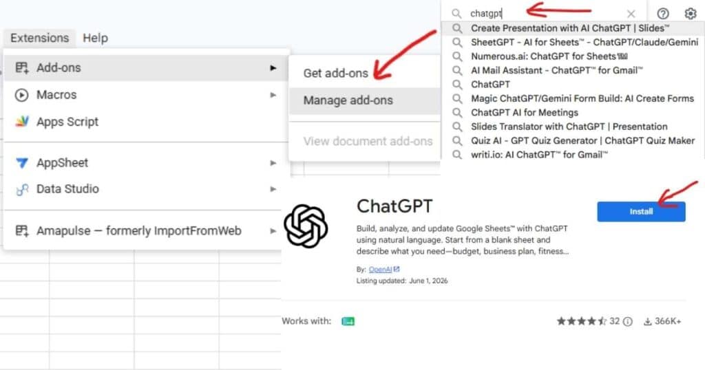 how to connect ChatGPT to Google Sheets